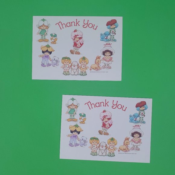 Vintage Strawberry Shortcake thank you post cards new never used - Picture 1 of 5